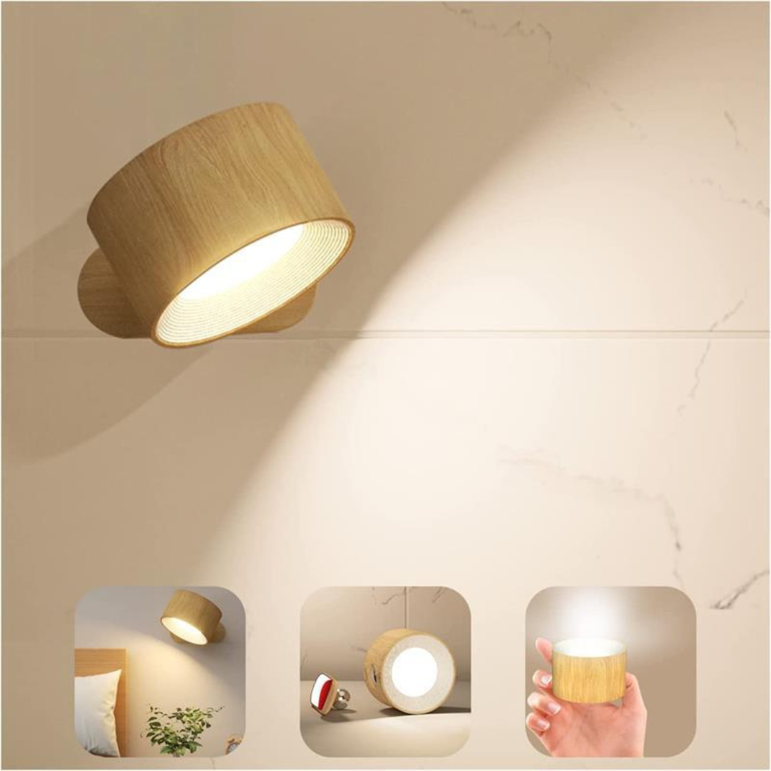 FlexiLamp | Draadloze Oplaadbare 360° Wandlamp