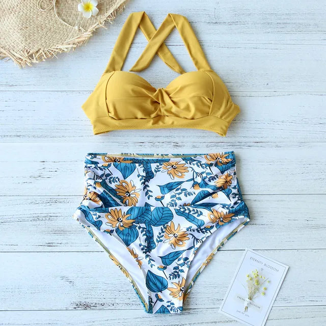 Eva | Hoog Taille Bikini Set voor Strand en Zwembad