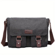 Max | Vintage Canvas Leren Schoudertas voor Mannen