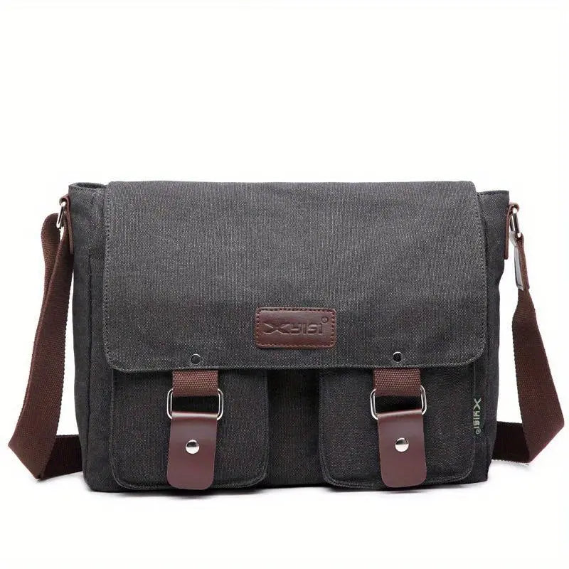 Max | Vintage Canvas Leren Schoudertas voor Mannen