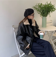 Kristine | Modieuze Oversized Leren Jas met Comfortabele Voering