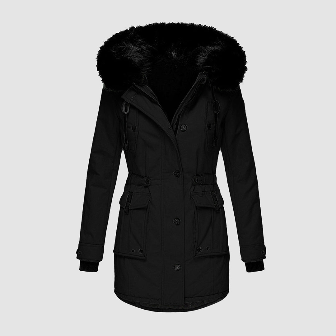 Eira | Warme Winterjas met Stijlvolle Capuchon en Zakken