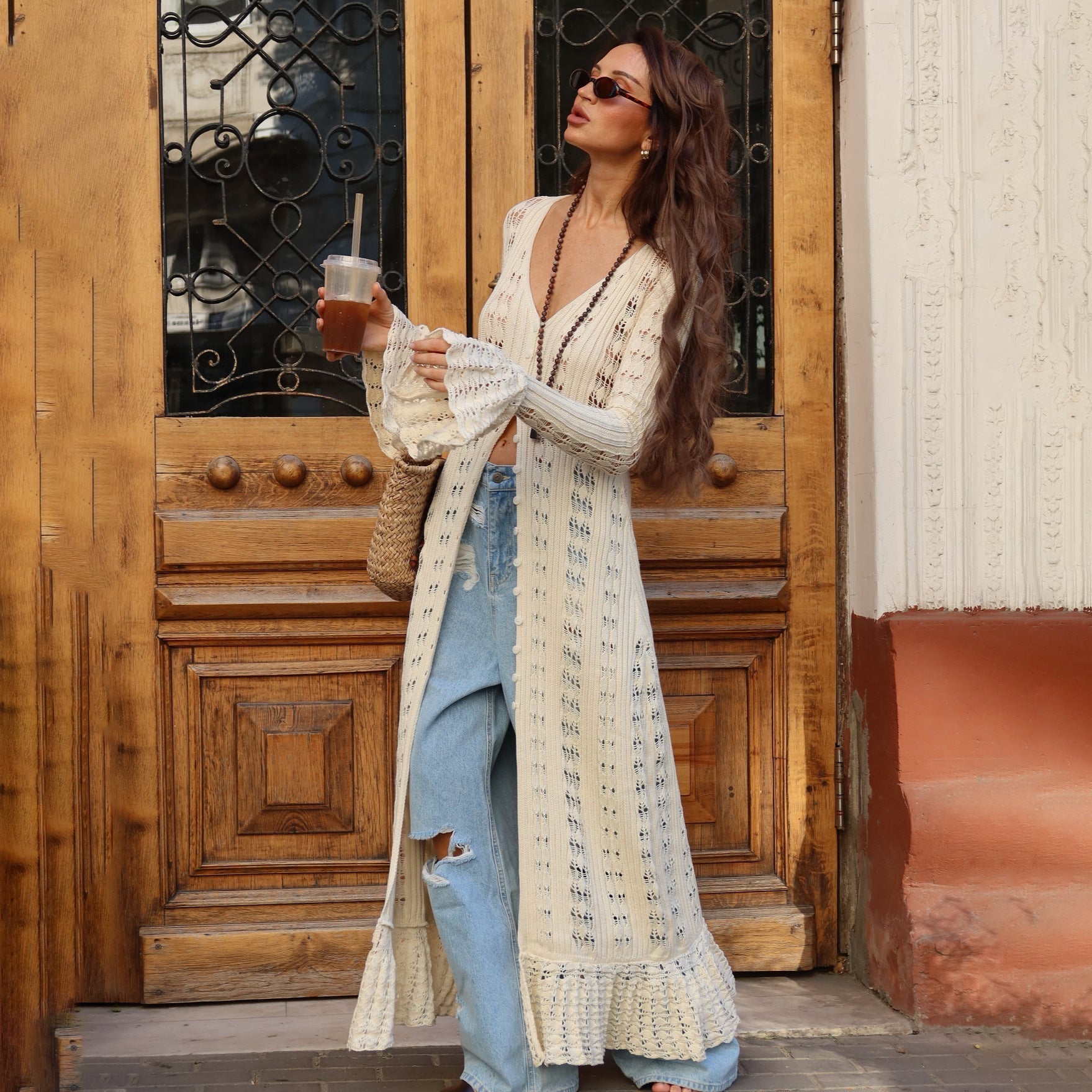 Bohemian damesvest | Lang 0