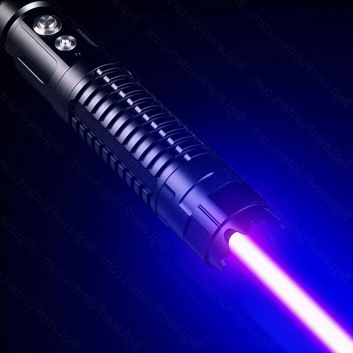 Brandende blauwe, krachtige tactische laserzaklamp - zaklampen van militaire kwaliteit 0