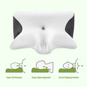 Butterfly Memory Foam Nekkussen met Armleuningen voor Zij- en Rugslapers 2
