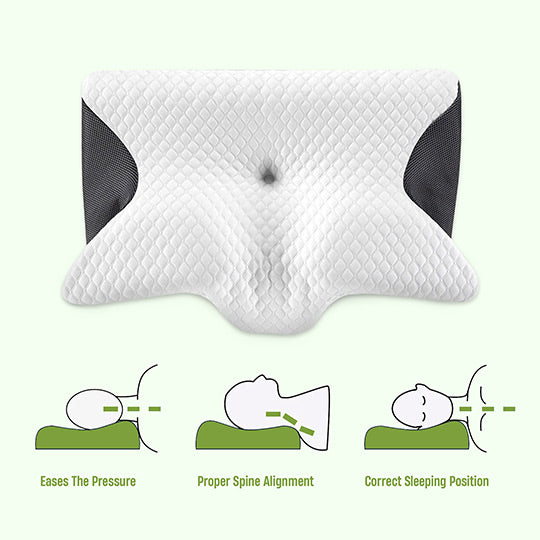 Butterfly Memory Foam Nekkussen met Armleuningen voor Zij- en Rugslapers 2