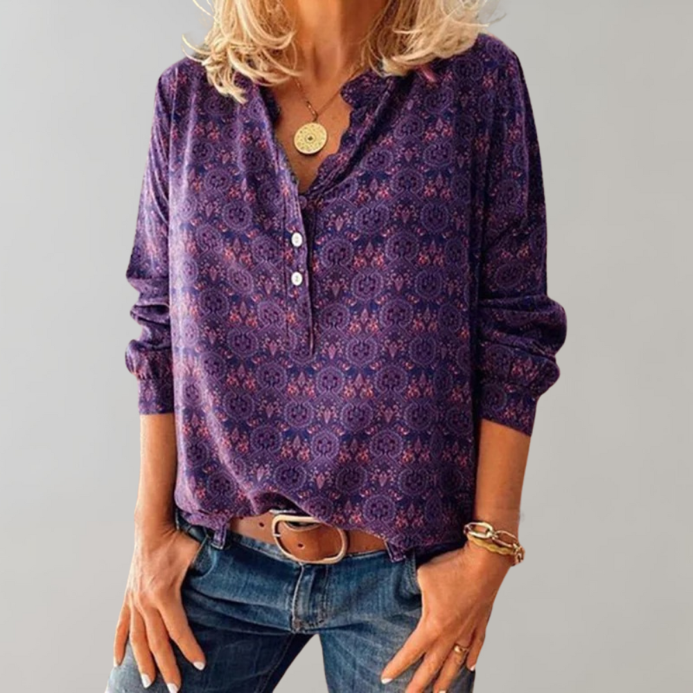 Stijlvolle en Comfortabele Vintage Blouse voor Dames