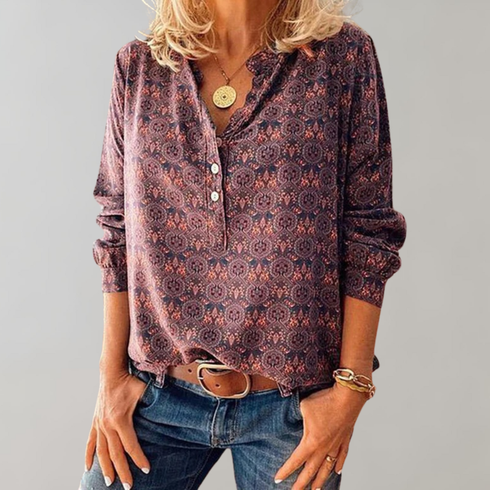 Stijlvolle en Comfortabele Vintage Blouse voor Dames