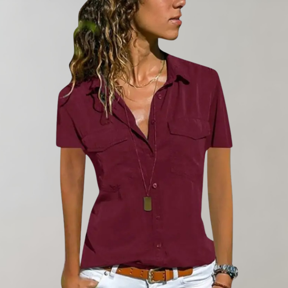 Stijlvolle Damesblouse met Korte Mouwen van BLONDIE