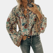 Elegante Bloemenprint Blouse voor Vrouwen