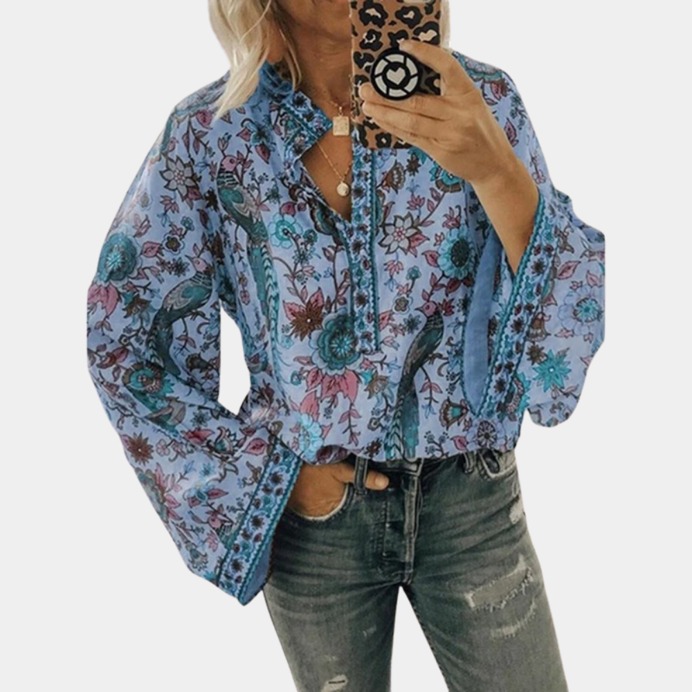 Elegante Bloemenprint Blouse voor Vrouwen