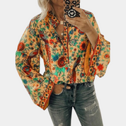 Elegante Bloemenprint Blouse voor Vrouwen