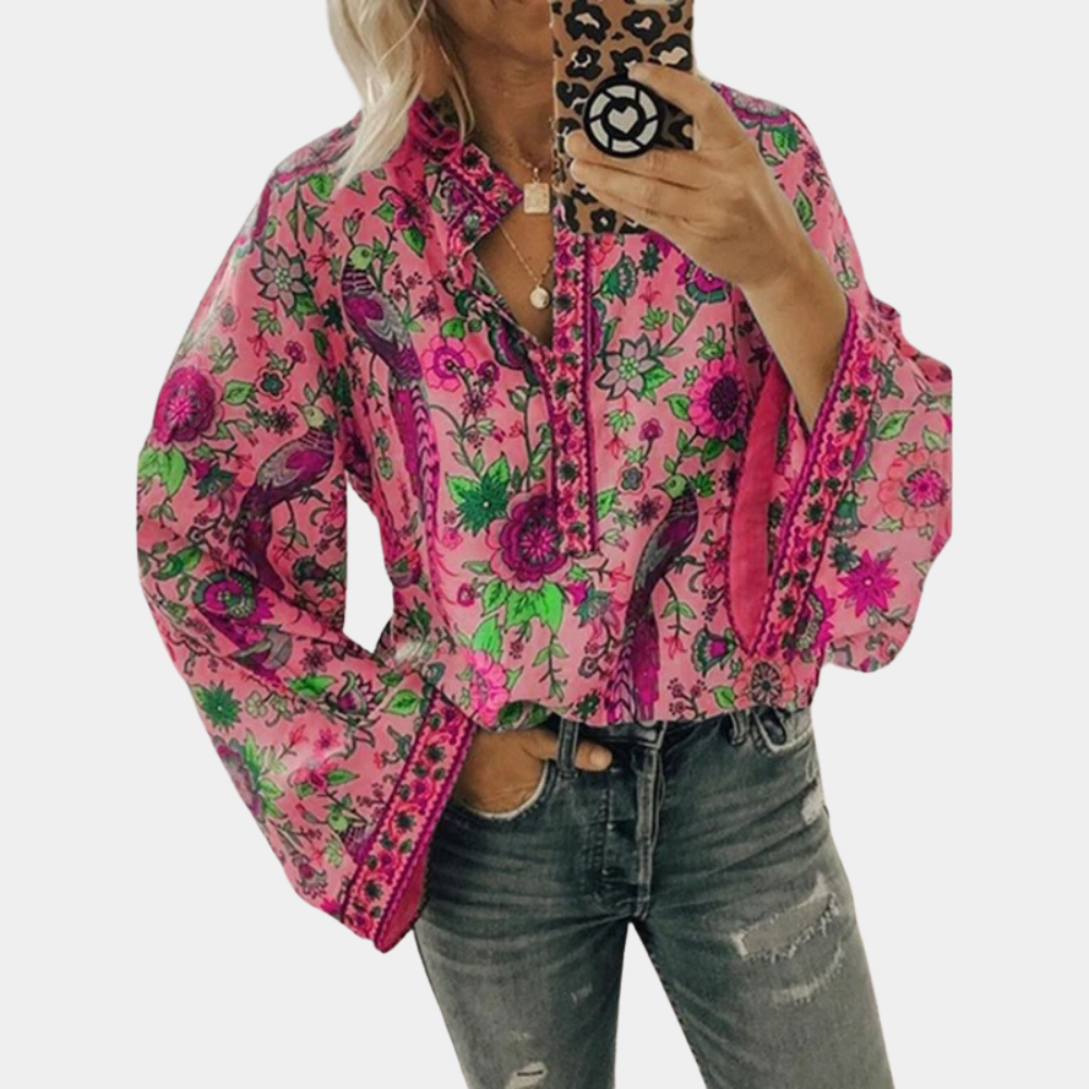 Elegante Bloemenprint Blouse voor Vrouwen