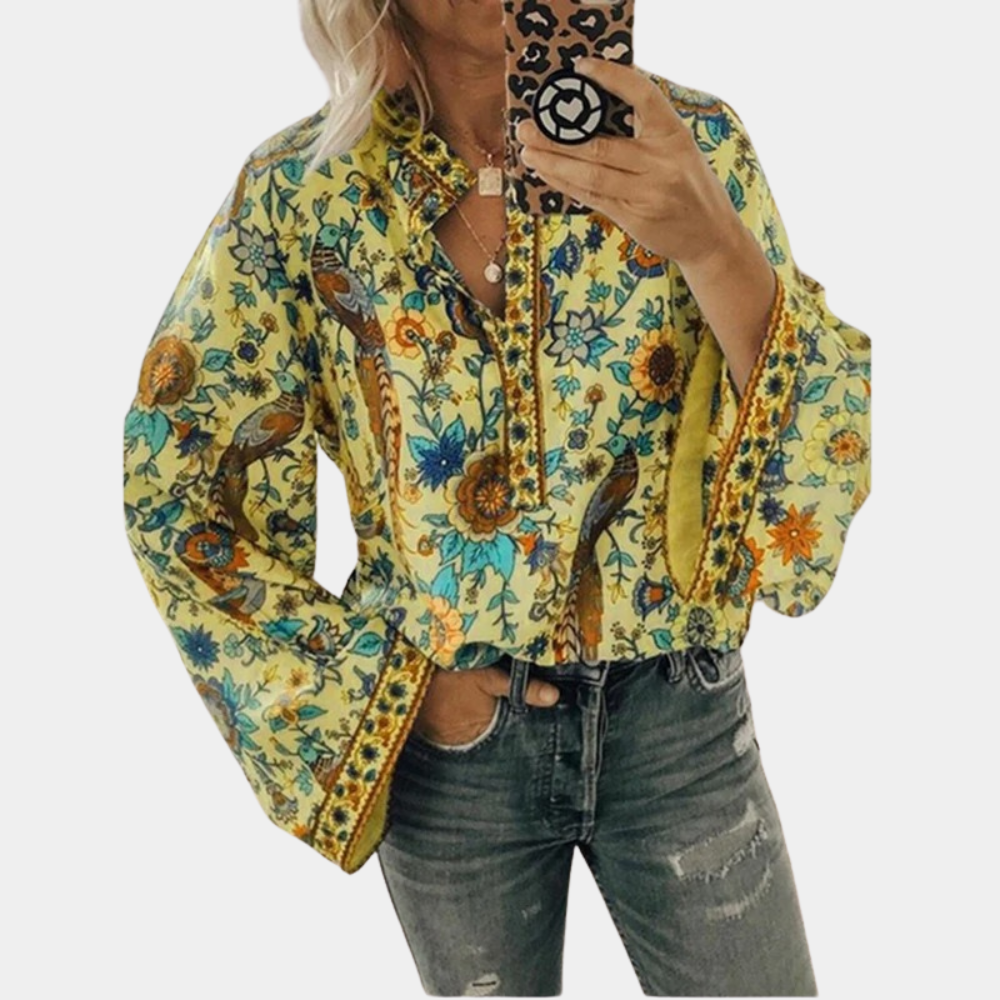 Elegante Bloemenprint Blouse voor Vrouwen