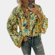 Elegante Bloemenprint Blouse voor Vrouwen
