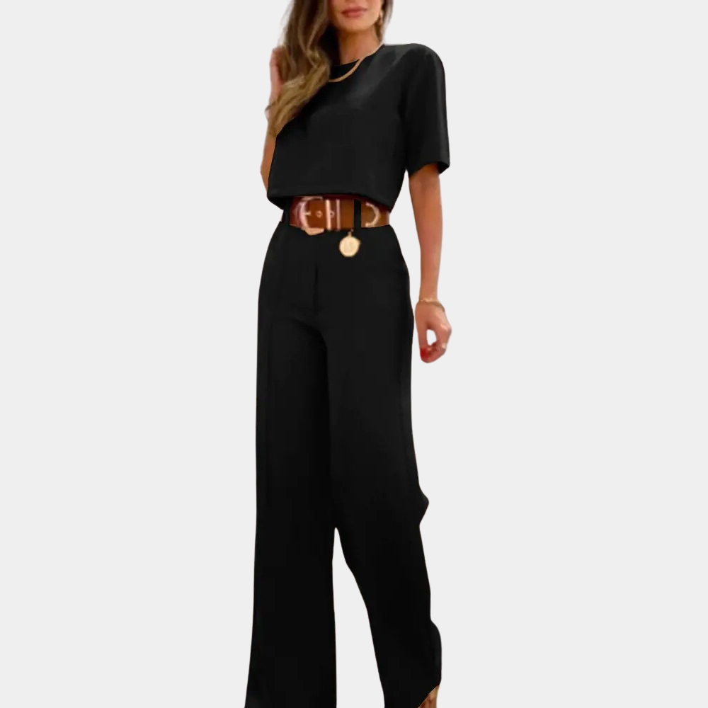 Chic Kantoor Set van Twee Stukken voor Elegante Zomerlooks