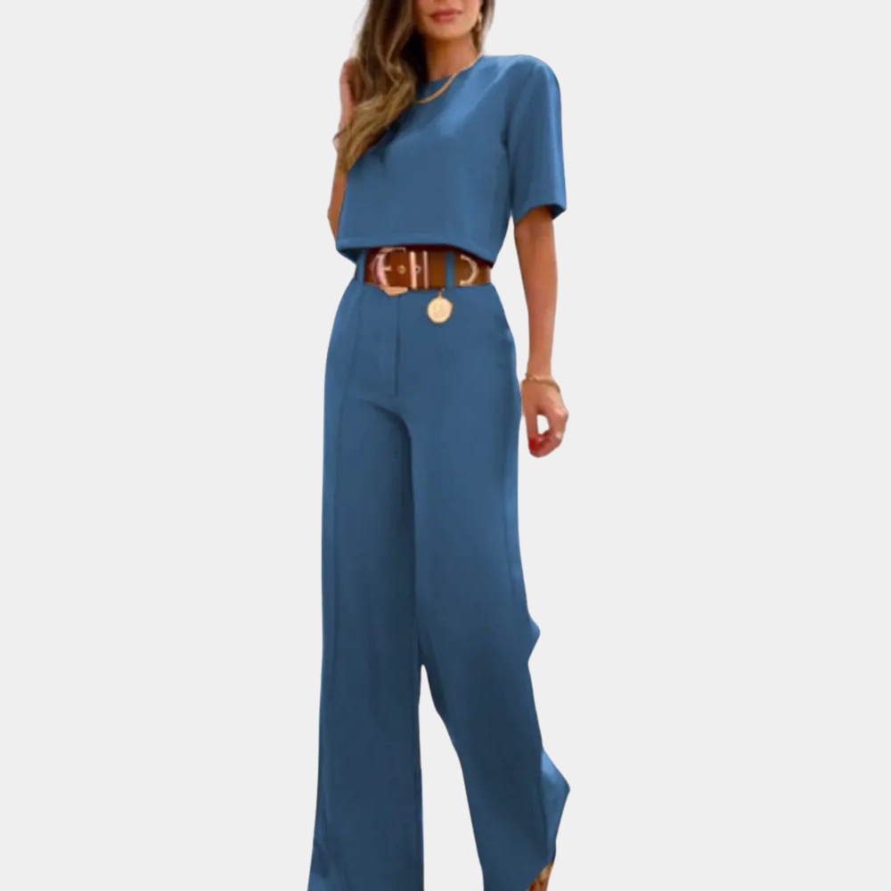 Chic Kantoor Set van Twee Stukken voor Elegante Zomerlooks
