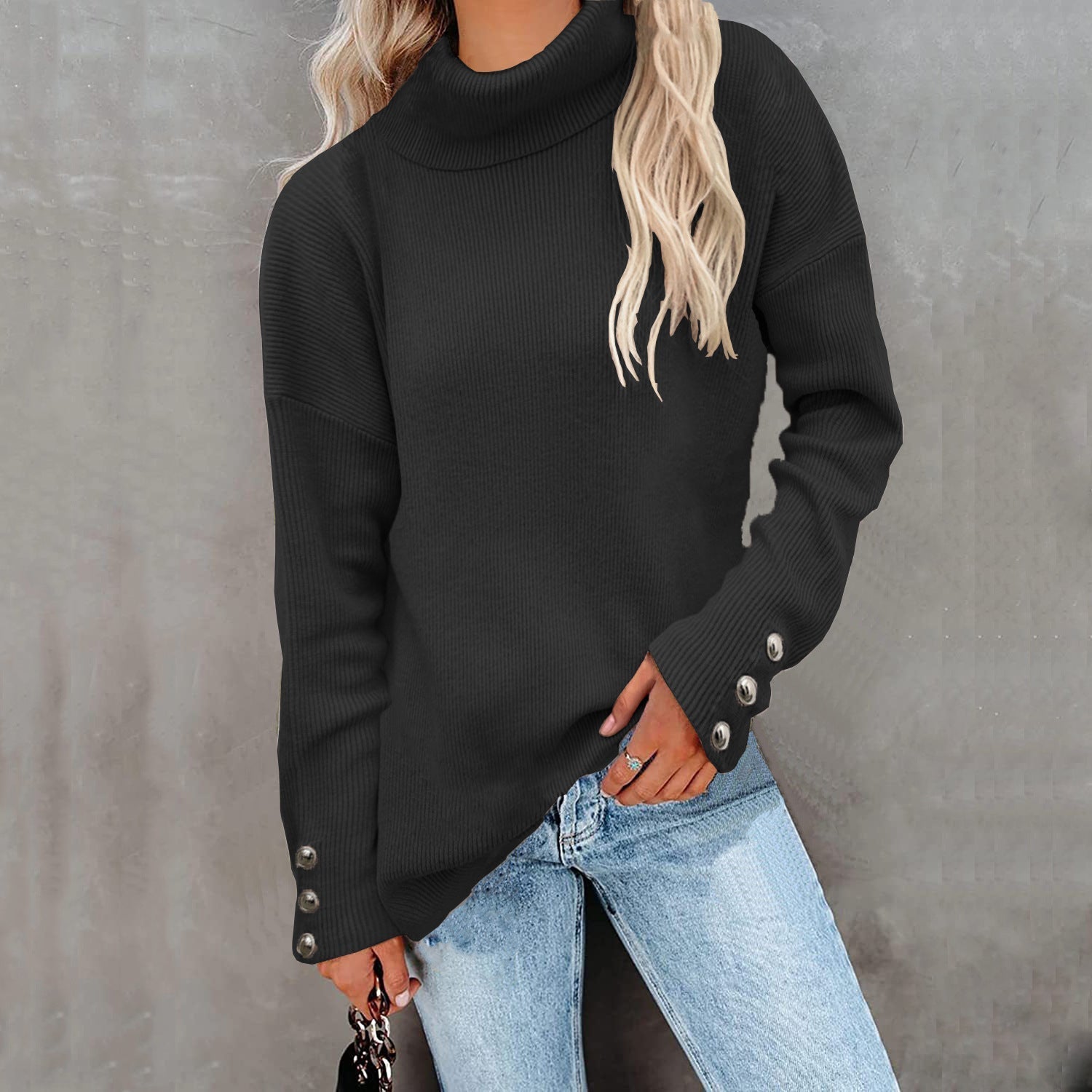 Casual coltrui voor dames | Met knoopmanchetten 4