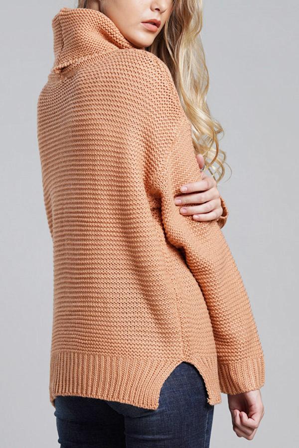 Casual grof gebreide truien voor dames | coltrui 2