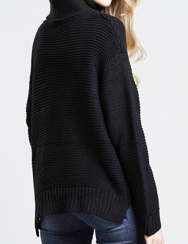 Casual grof gebreide truien voor dames | coltrui 8