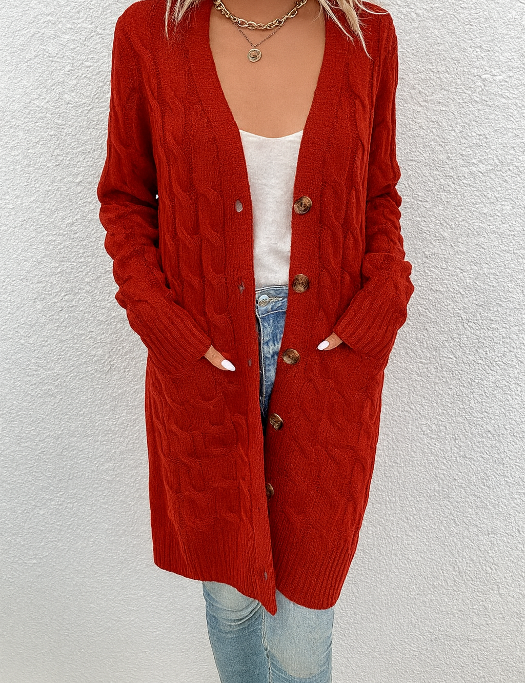 Lovely | Knus Teddy Vest met Modieuze Zakken voor Vrouwen