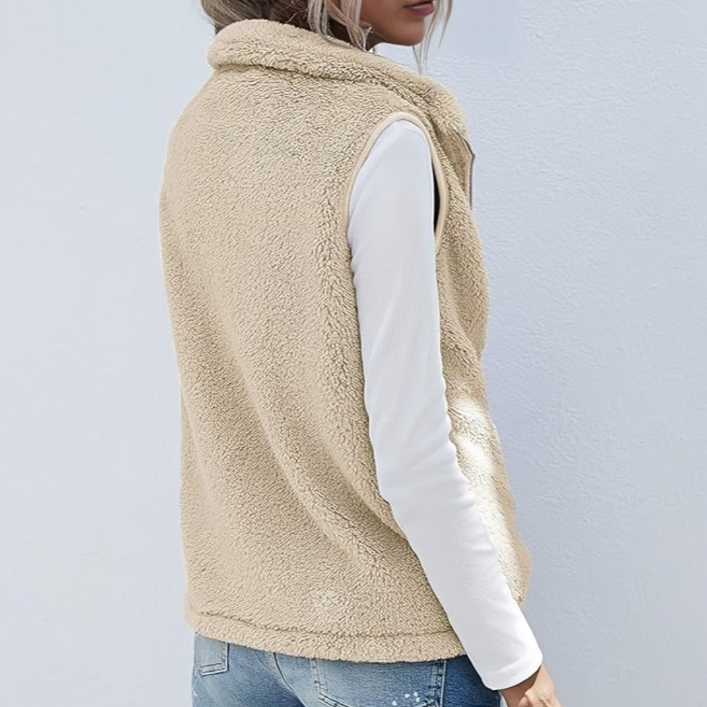 Comfortabel vest voor dames | Met rits 1