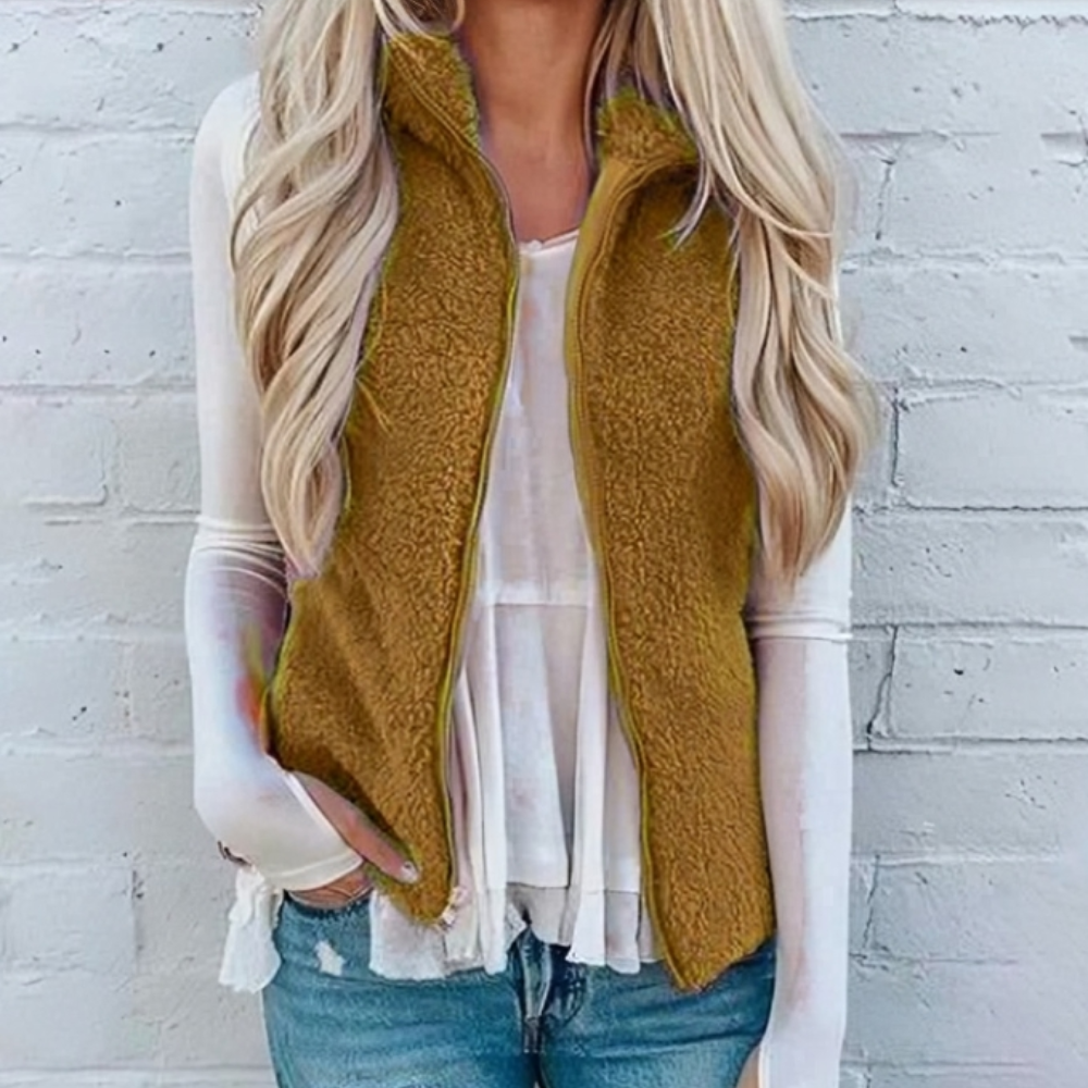 Comfortabel vest voor dames | Met rits 2