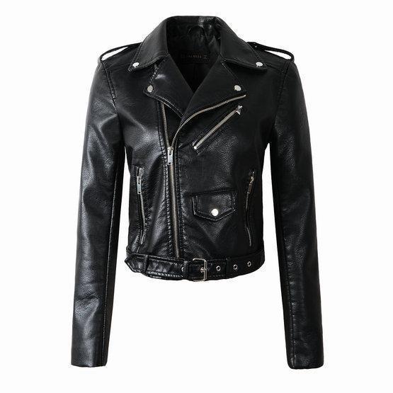 Dames Bikerjack met rits | Klassiek 0
