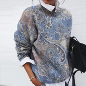 Dames Casual Trui met Bloemenmotief | Warm 0