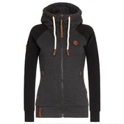 Dames gebreide hoodie met rits | Lange mouwen 0