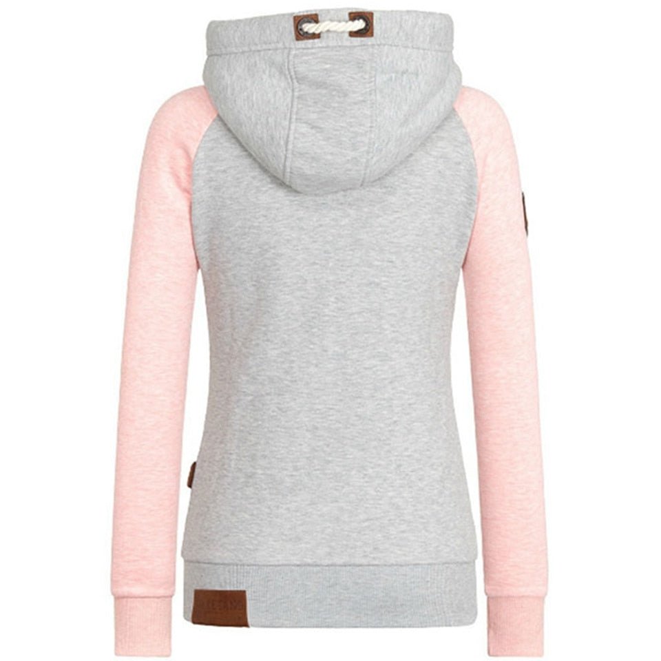 Dames gebreide hoodie met rits | Lange mouwen 2