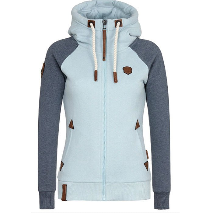 Dames gebreide hoodie met rits | Lange mouwen 5