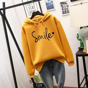 Dames hoodie met lange mouwen en print | Warm 3