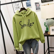 Dames hoodie met lange mouwen en print | Warm 4