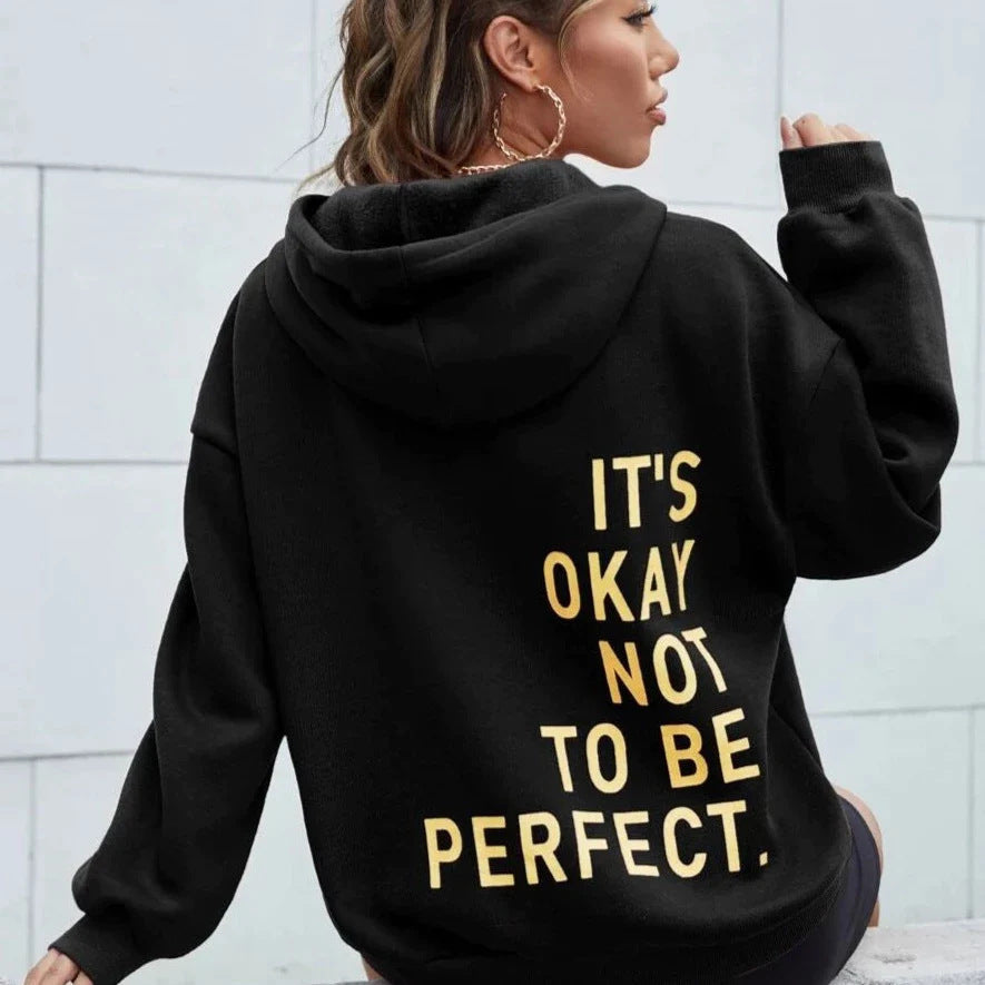 Dames hoodie met print | Lange mouwen 0