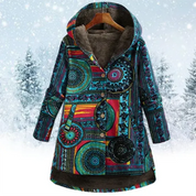 Dames klassieke bloemen capuchonjas | Winter 0