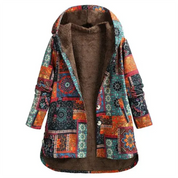 Dames klassieke bloemen capuchonjas | Winter 1
