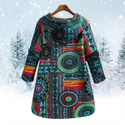 Dames klassieke bloemen capuchonjas | Winter 2