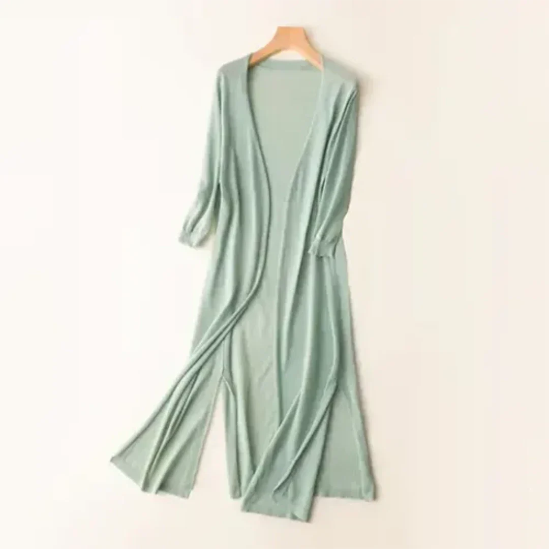 Dames lange, lichte en elegante cardigan | Lange mouwen 2
