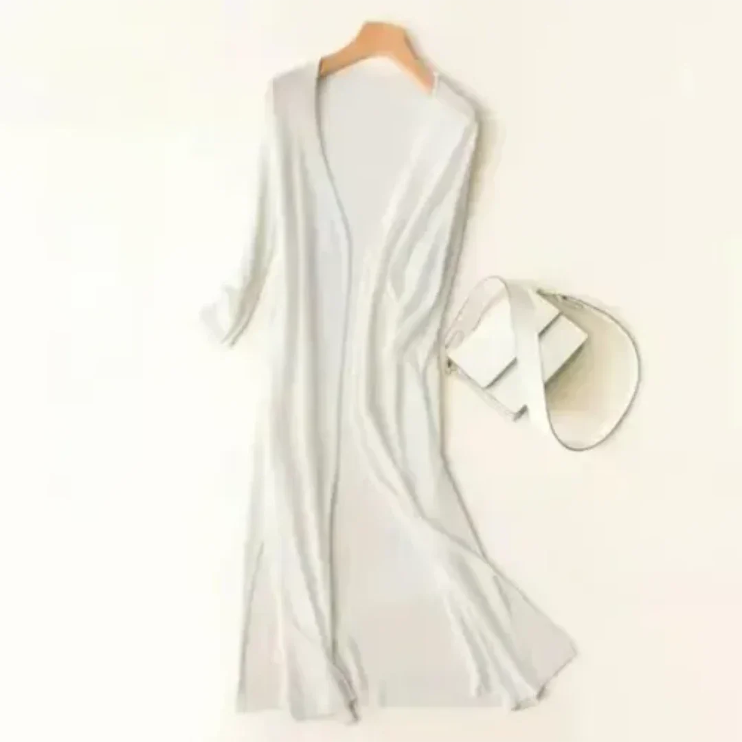 Dames lange, lichte en elegante cardigan | Lange mouwen 8