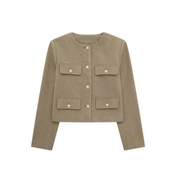 Dames lange mouwen jas vintage | Button down 0