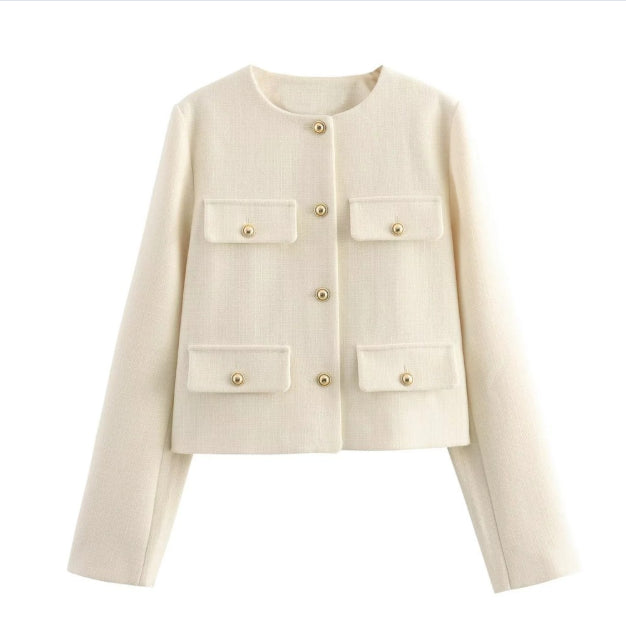 Dames lange mouwen jas vintage | Button down 5
