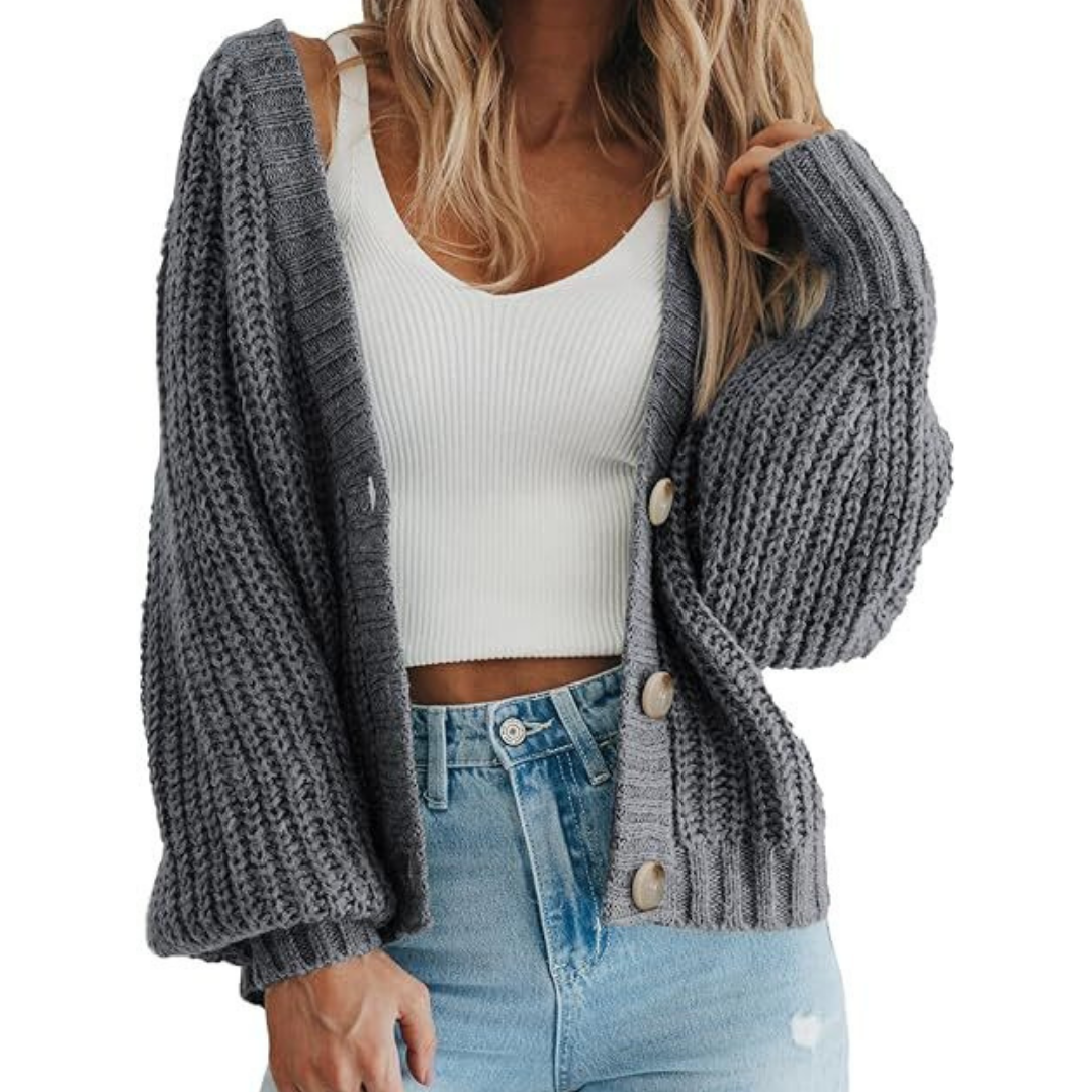 Dames vest met knoopsluiting | Lange mouwen 2