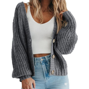 Dames vest met knoopsluiting | Lange mouwen 2