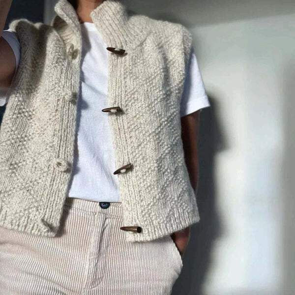 Dames vest met opstaande kraag | Winter 1