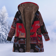 Dames winterjas met bloemenpatroon | Warm 2