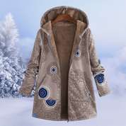 Dames winterjas met bloemenpatroon | Warm 4