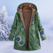 Dames winterjas met bloemenpatroon | Warm 5