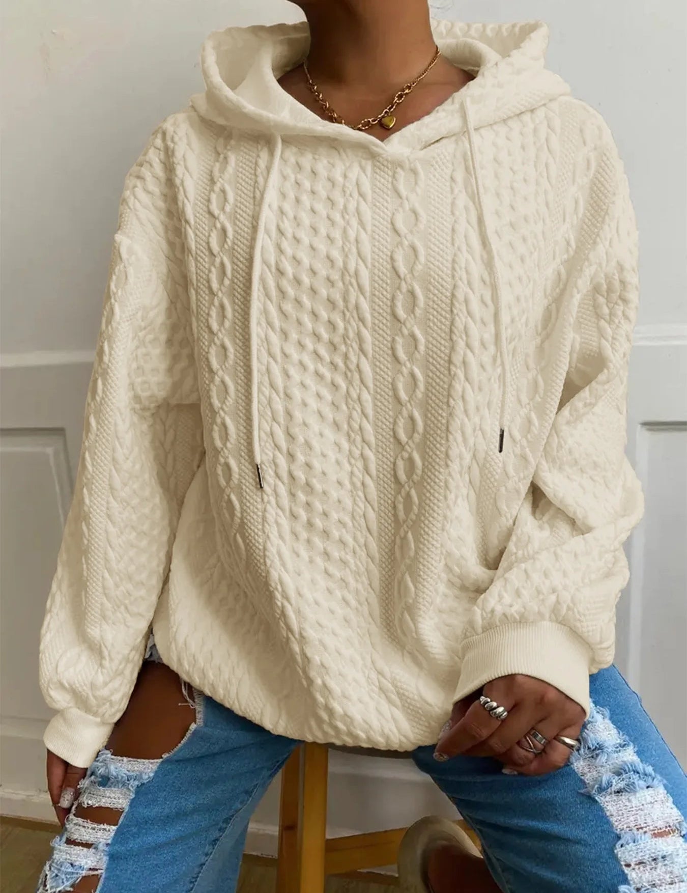 Dames wintertrui met capuchon | Lange mouwen 6