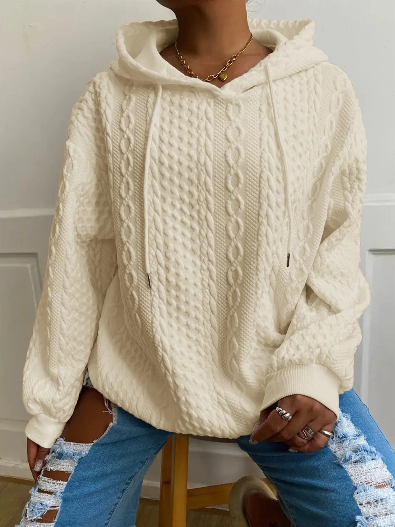 Dames wintertrui met capuchon | Lange mouwen 6